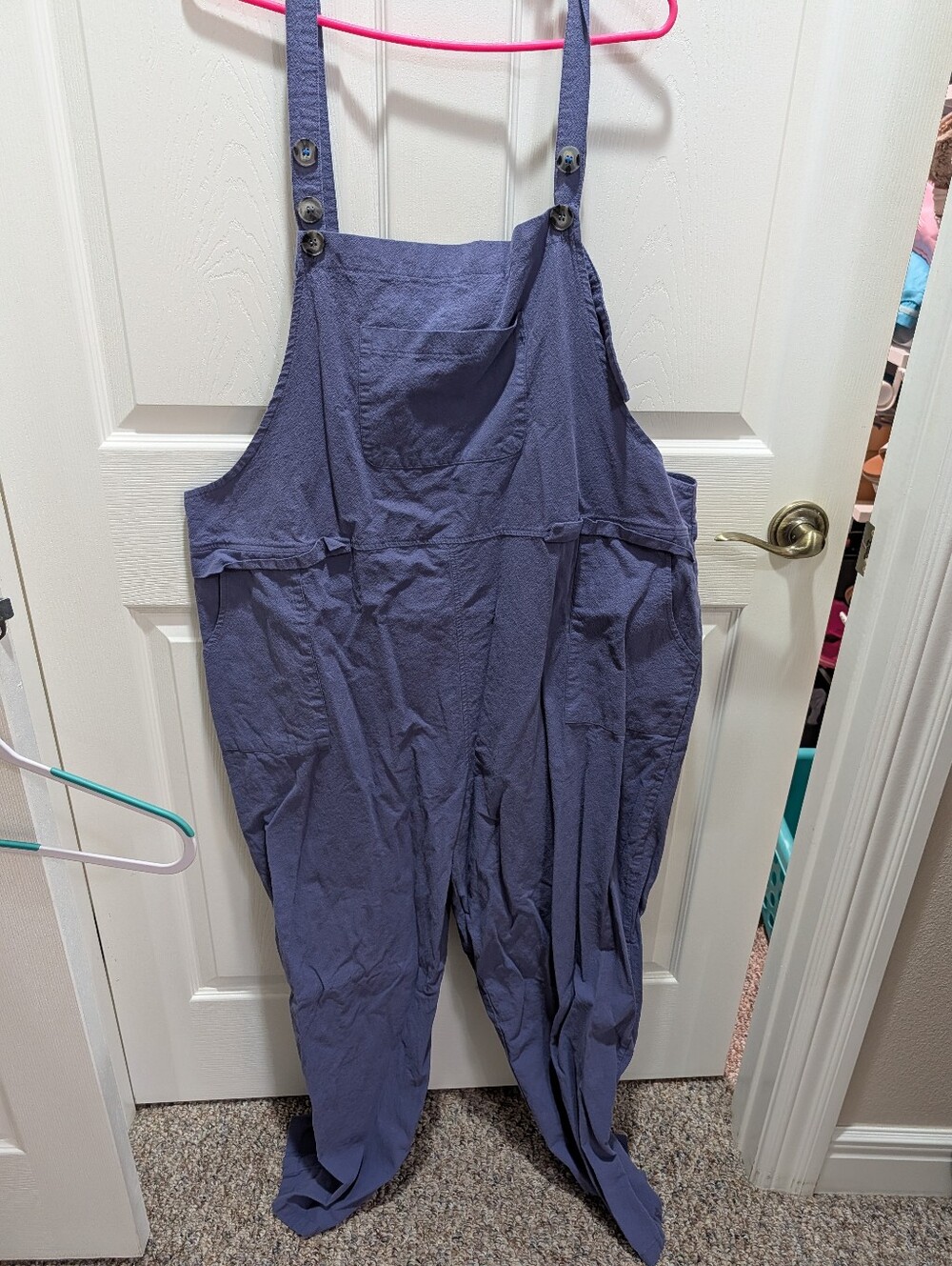 Women's Slate Blue Overalls Jumpsuit
